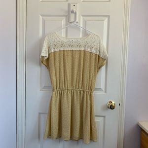 Lace and polka dot dress